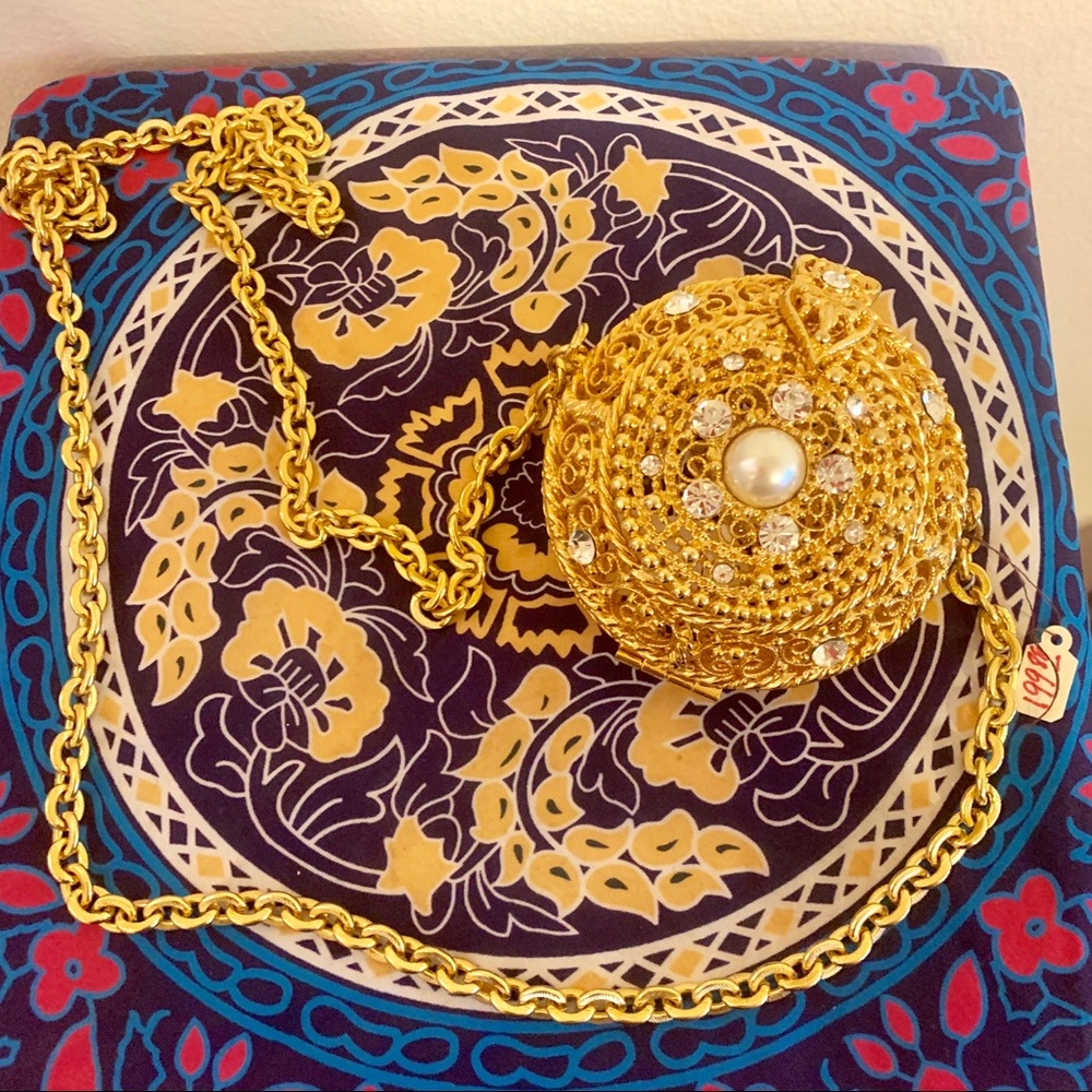 PIERRE BALMAIN VINTAGE gold metal evening bag - Picture 2 of 5